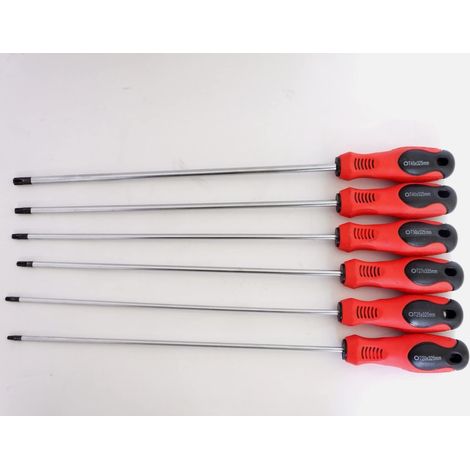 Set 6 cacciaviti TORX extra lunghi 450mm - T20/T45 - CALAMITATI StahKaiser Germany 09582 (1/4)