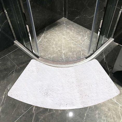 Gebogene Badematte, halbkreisförmige Duschmatte, rutschfest, strapazierfähig, ideal für dunkle Küchen und Eckbäder.