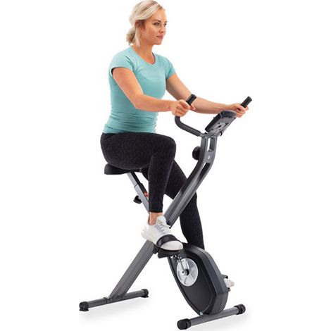Vélo d'appartement pliable X-bike 110 – 10 niveaux de résistance – Selle réglable – Résistance magnétique silencieuse – Pour espaces restreints