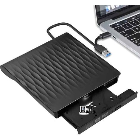 Lecteur Cd Dvd Externe - Usb 3 0 Et Type C - Compatible Windows Linux Mac Os - Lecture Et Gravure Cd Dvd Rw - 1 Unite (1/5)