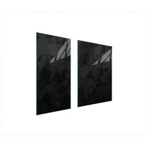 PANNEAU DE PROTECTION EN VERRE 75x52 NOIR (1/5)