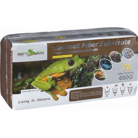 Kokosfaser-Einstreu für Reptilien, Amphibien und Spinnen, 8 l (1/5)