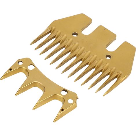 Lames de rechange pour tondeuse mouton dorées 13 dents droites espacement 7 mm compatibles tondeuse électrique pour tondre la laine (1/5)