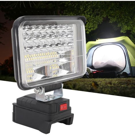 Lampe de travail, lampe torche 50W 5400LM, projecteur LED sans fil et lampe alimentée par batterie au lithium compatible avec les batteries Miwochi M18 18V, dotée de 2 ports de chargement USB. (1/5)