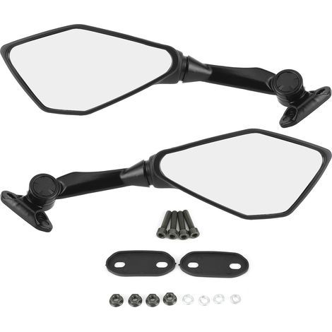 Paire de rétroviseurs de moto avec accessoire de universel Compatible avec Remplacement pour CBR900 CBR919 CBR929 CBR (noir). (1/5)