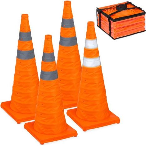 Cones pliables 70 cm en pack de 4 (1/5)