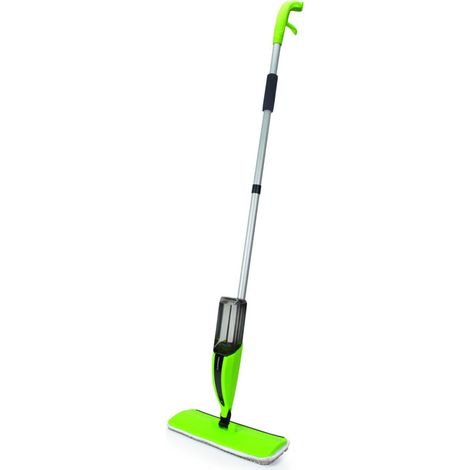 CLEANmaxx Bodenwischer mit Sprühfunktion 400ml Tank Wischmopp Mop Wischer grün Mopp