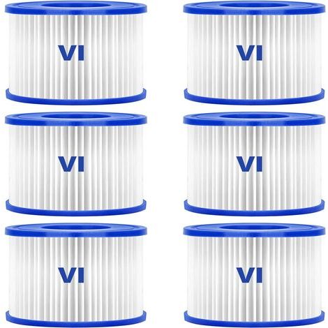 Set of 6 pool cleaning filters, compatible with Bestway model 58323, corrosion resistant, high dirt retention capacity - AquaForge (1/5)