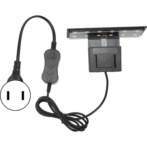 Lampe LED à pince pour aquarium, mini lampe blanche ultra-lumineuse pour plantes aquatiques et élevage de poissons, prise US 110 V (1/5)