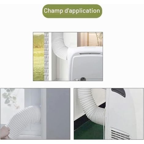 Lot de 1 à 3 adaptateurs de tuyau de climatisation, adaptateur de tuyau d'évacuation, interface de conduit d'évacuation réglable, fenêtre pour climatiseur mobile Midea Kyr 35 1,5 p (2 pièces) (1/3)