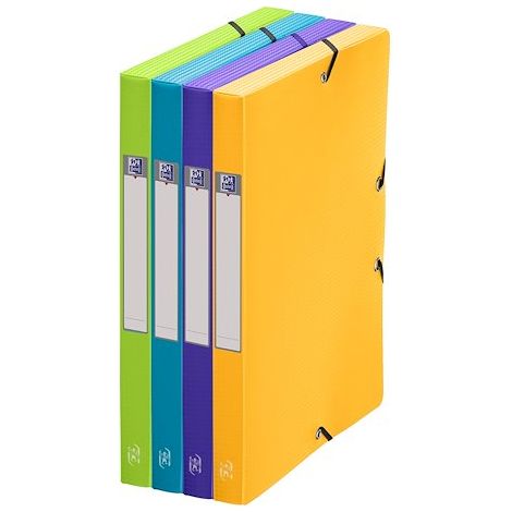 Chemise box Oxford Memphis plastique 24x32 cm dos 2,5 cm - couleurs mode assorties - Lot de 12 (1/5)