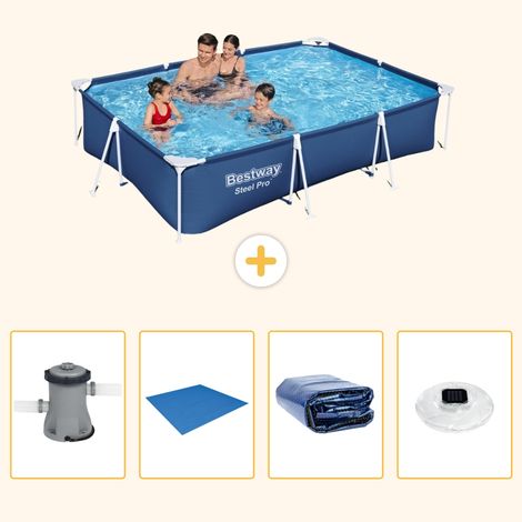 Bestway Bestway Steel Pro Rectangulaire - 300x201x66 cm - 5-pièces S272 (1/5)