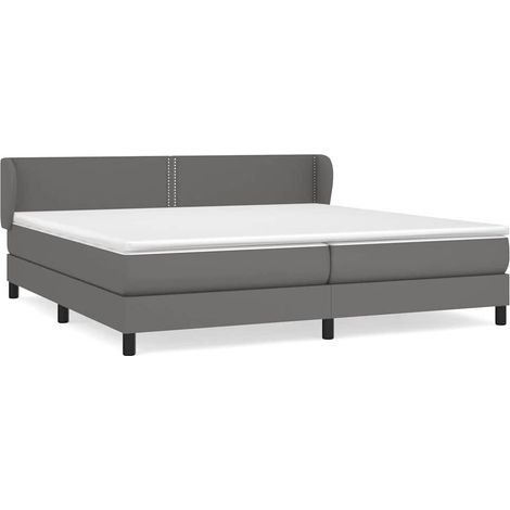 Maison Exclusive - Giroletto a Molle con Materasso Grgio 200x200 cm in Similpelle (1/5)