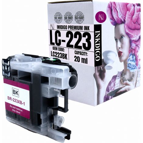 Inchiostro Inkdigo LC223XLBK compatibile con Brother DCP-J4120DW MFC-J1140W, certificato TÜV. (1/5)