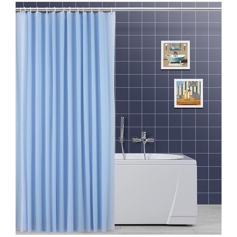 TENDA DOCCIA IN TESSUTO AZZURRO 240X200