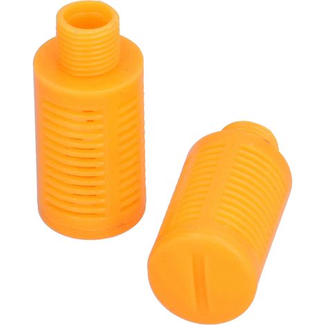 Pneumatischer Kunststoff-Schalldämpfer, Luftleitungs-Durchflussregler, Abgasschalldämpfer, Kompressoranschluss, Orange, 25 Stück, PSL 03 (1/5)