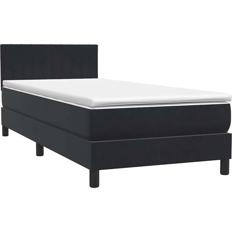 Maison Exclusive - Boxspringbett mit Matratze Schwarz 90x210 cm S