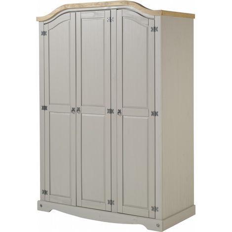 Corona Grey Wax 3 Door Arch Top Wardrobe (1/5)