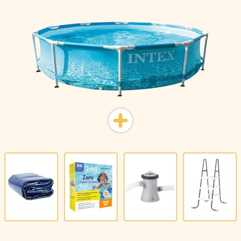 Intex Piscine Tubulaire Ronde - 305x76 cm - 5-pièces SCB13 (1/5)