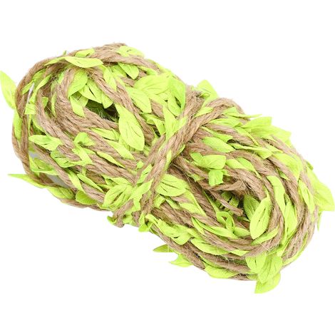 10 m lange, fluoreszierend grüne künstliche Blättergirlande für Hochzeiten, Garten, Partys und Heimdekoration (1/5)