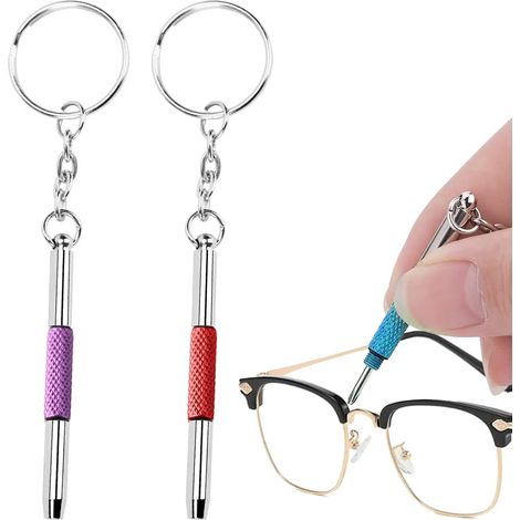 2 Pièces Mini Tournevis À Lunettes Tournevis 4 En 1 Kit De Réparation De Lunettes Pour Montres Bijoux Et Réparation De Jouets(Couleur Aléatoire) (1/5)