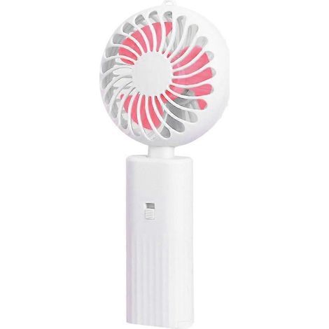 Ventilateur portable, mini ventilateur de bureau avec support pour téléphone, ventilateur de refroidissement (1/4)
