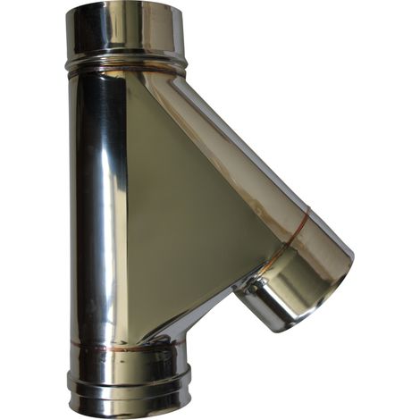 Té à 135° mâle double paroi isolée - Ø int/ext: 80-130