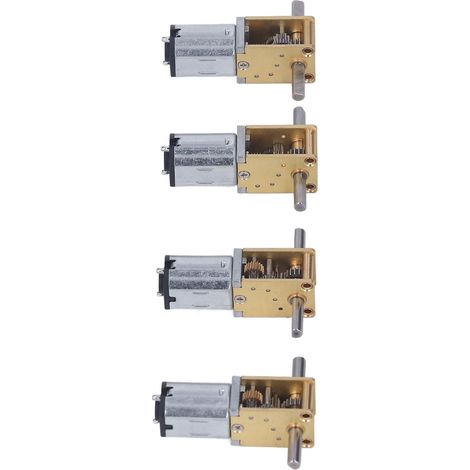 Engrenage à vis sans fin double arbre 1218-N20, moteur DC 12V, kit de 4 pièces avec réducteur à angle droit (1/5)