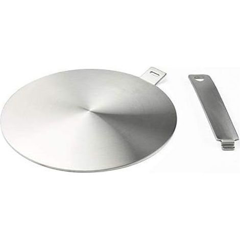Adaptateur à induction, disque convertisseur pour plaque de cuisson à induction, plaque de diffusion de chaleur avec poignée et base séparables 20 cm (1/5)