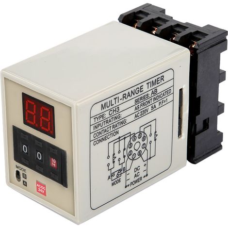 AH3-DM Dual Mode Delay Timer Relay 0.01S-99H LED Display (AC/DC 24V)