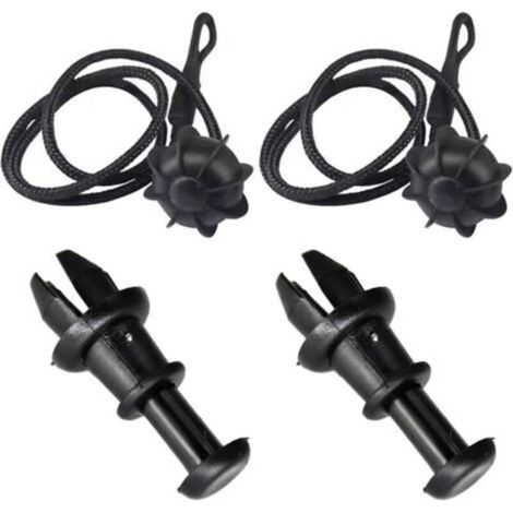 Universal car tie-down straps – 2 pieces with ball-lock system, ideal for trunks, rear parcel shelves or other storage areas