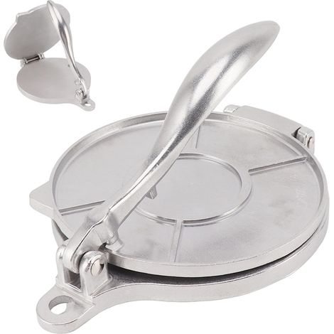 Prensa para tortillas de hierro fundido, prensa para tortillas de aluminio de 16 cm, prensa para tortillas y chips precurada, prensa para burritos, máquina para hacer roti prata, utensilios de cocina 