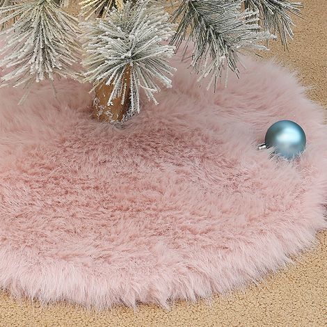 Arche De Sapin De Noël - Tapis Plush À Longs Poils - Pour Décoration De Salle De Séjour Et Présents Sous Arbre - Diamètre 55 Cm - 1 Pièce (1/5)
