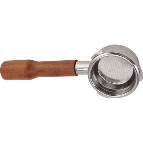58-mm-Filterhalterform ohne Boden, 3 Ohren, Edelstahl, Kaffeemaschinenzubehör für Barsetto C1, rotes Rosenholz (1/5)