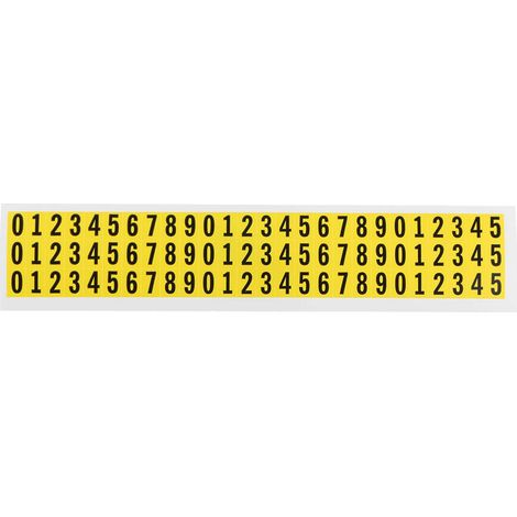 Étiquette numérique, RS PRO, Nombres, 10 unités ( Prix pour Paquet de 10 ) (1/2)