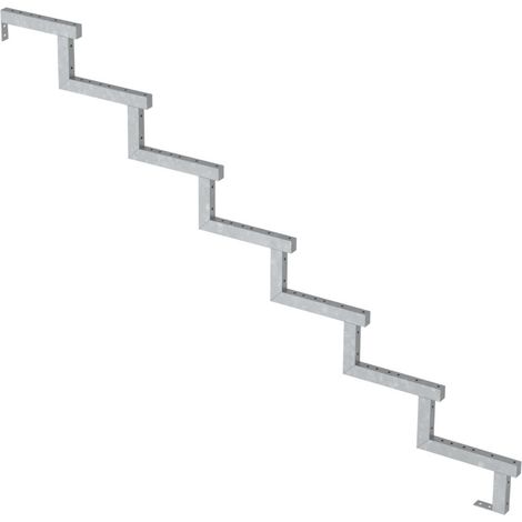 Plus Stahltreppenwange verzinkt 17 cm Stufenhöhe mit Beschlag Wangentreppe (1/3)