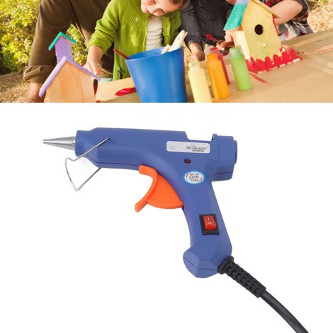 Pistolet à colle thermique 20W PTC portable manuel pour DIY, Art, Rénovation, Déco, ABS, 141g, compatible sticks 7-7.5mm (1/5)