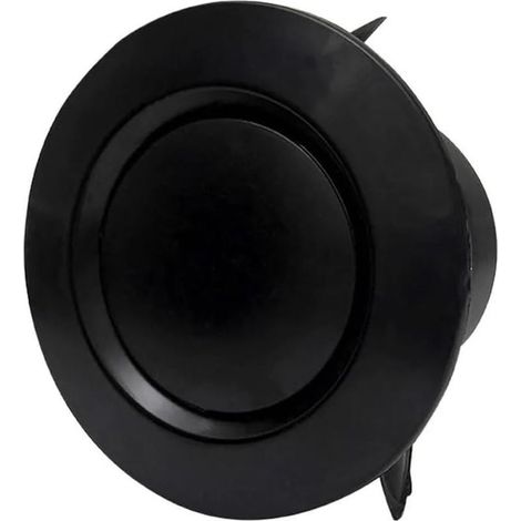 100 mm Grille d'aération ronde noire, grille de ventilation réglable en ABS for salle de bain, bureau, salle de bain, grille d'aération (Disc type）