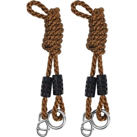 1 Pair Adjustable Swing Ropes 1.8M Extension Rope for Swing - Swing Attachment Strap for Hammocks, Camping, Swings, Holds Up to 400kg (1/5)