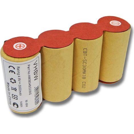 vhbw batteria compatibile con Kärcher K85, K50 home cleaner (3000mAh, 4,8V, NiMH)