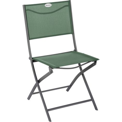 4er-Set klappbare Gartenstühle Modula in Olivgrün und Graphitgrau (1/2)