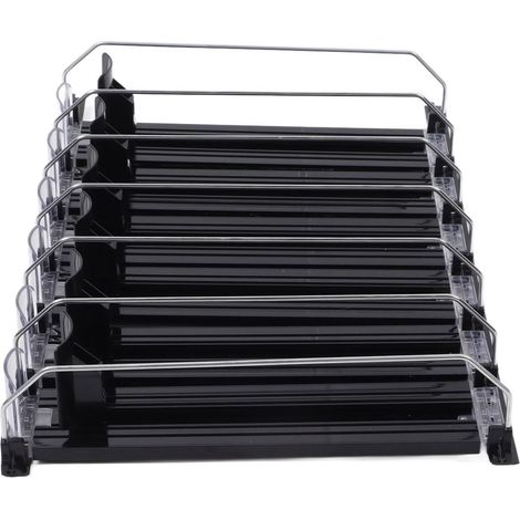 Distributeur de boissons for réfrigérateur (6 rangées,38cm), support de stockage de boissons à plusieurs compartiments, organisateur de boissons for réfrigérateur, comptoir de cuisine (1/5)