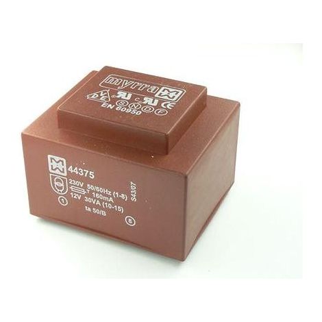 Myrra 44383 Transformer for Myrra PCB, 18V a.c., 230V a.c., 30VA, 2 outputs