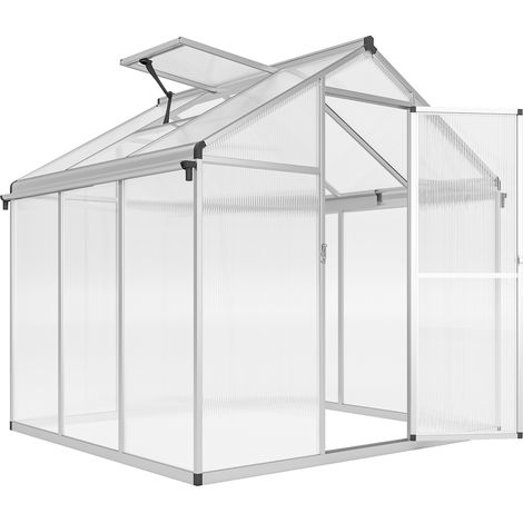 6 x 6ft Aluminium Frame Greenhouse (1/5)