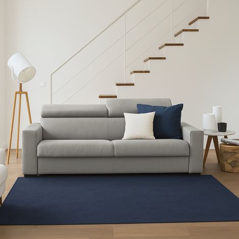 Dmora - Sofá fijo Dgambar, Sofá de 2 plazas, 100% Made in Italy, Sofá Sala de estar, en tela acolchada, con reposacabezas ajustable y reposabrazos estándar, Cm 180x95h85, Gris (1/4)