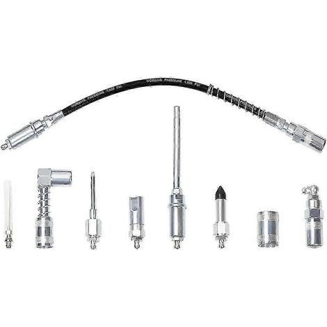 Kit de graissage complet Banmo SZRH AS, comprenant 9 raccords de graissage à connexion rapide et accessoires de lubrification. (1/5)