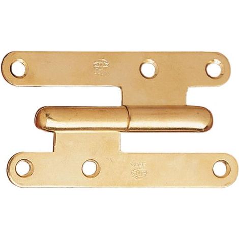 Paumelle Mod. 405 – Charnière en fer laitoné brillant – Taille 11 cm – Pour portes et fenêtres – Charge maximale 50 kg