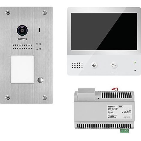 Interphone video VT200 en saillie, 1x porte, 1x touche 1x Touch-station interne + réseau KB
