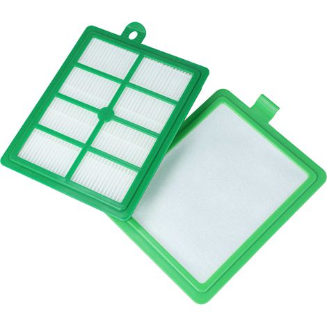 vhbw Filter Set compatible with Philips Univers Vacuum Cleaner - 2x Spare Filter (HEPA filter, micro-filter) (1/4)