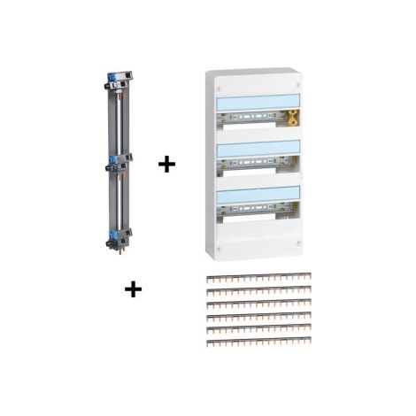 Legrand - DRIVIA - Coffret 3 rangu00e9es - 13 modules + Peigne V et H - Ref. : 401213+405001+404926x6 (1/5)